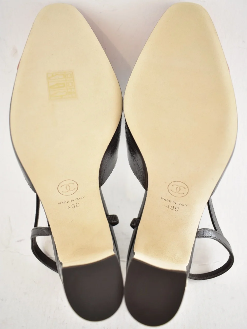 Chanel 26S Blazy Dark Brown Red CC Coco Sling Slingback Block Heel Pump 40c - Picture 16 of 16